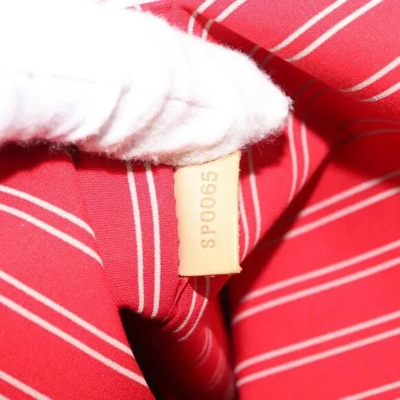 LOUIS VUITTON Antigua Hippo GM Tote Bag Beige Red M40032 LV Auth BA7007 - Picture 13 of 16